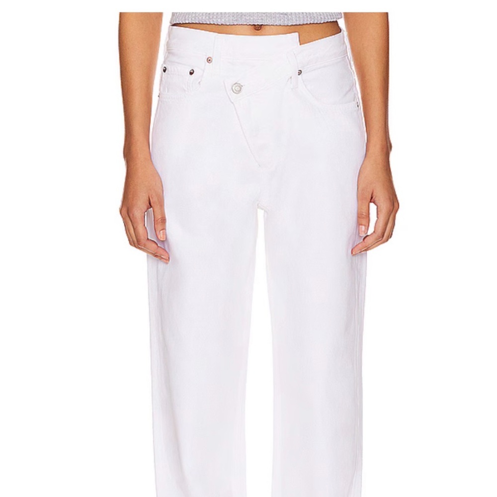 Agolde White Jeans Agolde Criss cross straight